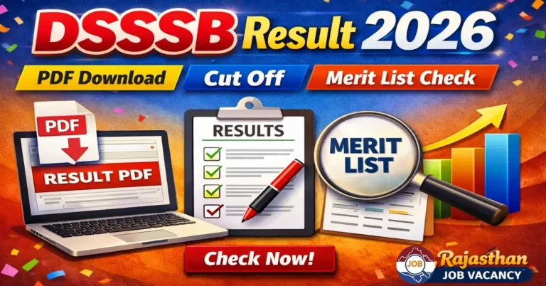 DSSSB Result 2026 Latest Update