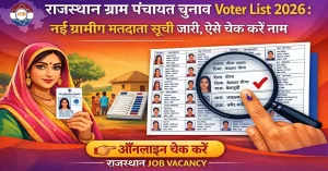 Rajasthan Gram Panchayat Voter List 2026 जारी – तुरंत चेक करें अपना नाम