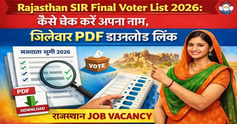 Rajasthan SIR Final Voter List 2026 PDF Download & Name Check