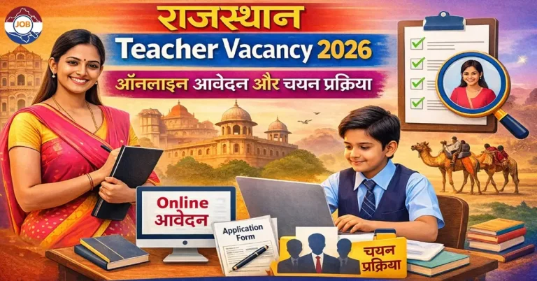 Rajasthan Teacher Vacancy 2026: ऑनलाइन आवेदन और चयन प्रक्रिया