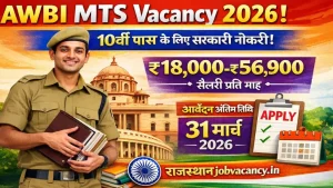 AWBI MTS Vacancy 2026: 10वीं पास के लिए सरकारी नौकरी, ₹18,000–₹56,900 सैलरी, आवेदन 31 मार्च तक