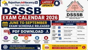 DSSSB Exam Calendar 2026: डीएसएसएसबी परीक्षा कैलेंडर जारी, यहां से PDF डाउनलोड करें