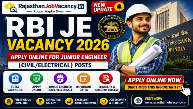 RBI JE Vacancy 2026 Apply Online for Junior Engineer Posts