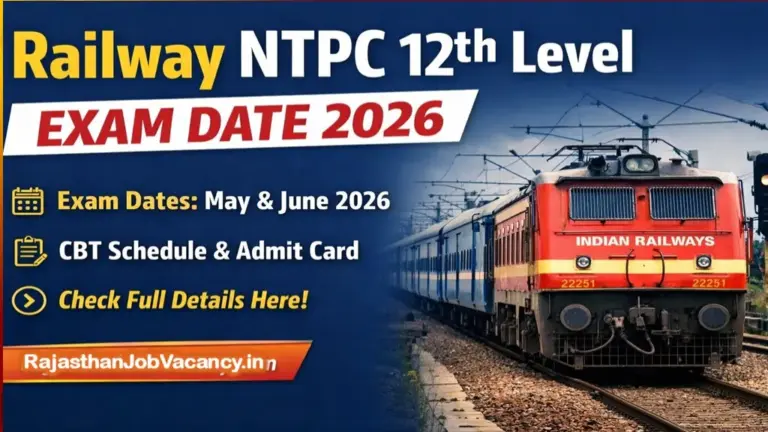 Railway NTPC 12th Level Exam Date 2026 Out, CBT Exam Schedule May–June Check Now