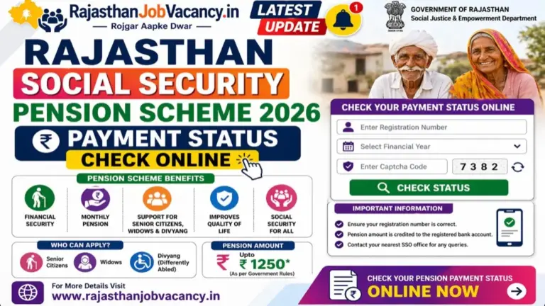Rajasthan Social Security Pension Scheme 2026 Payment Status Check Online