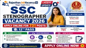 SSC Stenographer Vacancy 2026: एसएससी स्टेनोग्राफर वैकेंसी का 731 पदों पर 12वीं पास के लिए नोटिफिकेशन जारी SSC Stenographer Vacancy 2026: एसएससी स्टेनोग्राफर वैकेंसी का 731 पदों पर 12वीं पास के लिए नोटिफिकेशन जारी