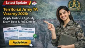 Territorial Army TA Vacancy 2026: टेरिटोरियल आर्मी ऑफिसर भर्ती नोटिफिकेशन जारी
