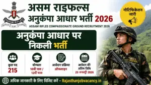 Assam Rifles Compassionate Ground Vacancy 2026: असम राइफल्स अनुकंपा आधार भर्ती का नोटिफिकेशन जारी