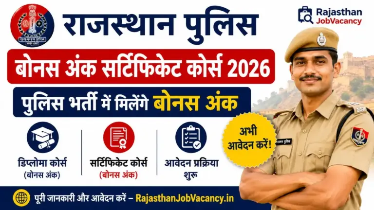 Rajasthan Police Bonus Marks Certificate Course 2026